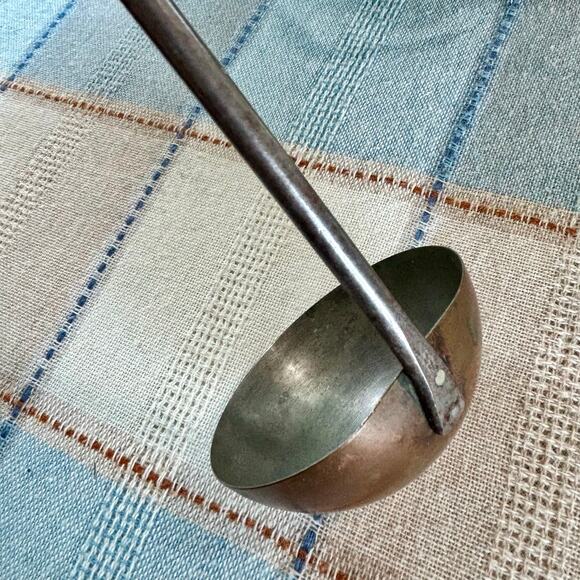 Vintage 18″ Hand‑Forged Copper Soup Ladle with Iron Handle - Picture 15 of 15